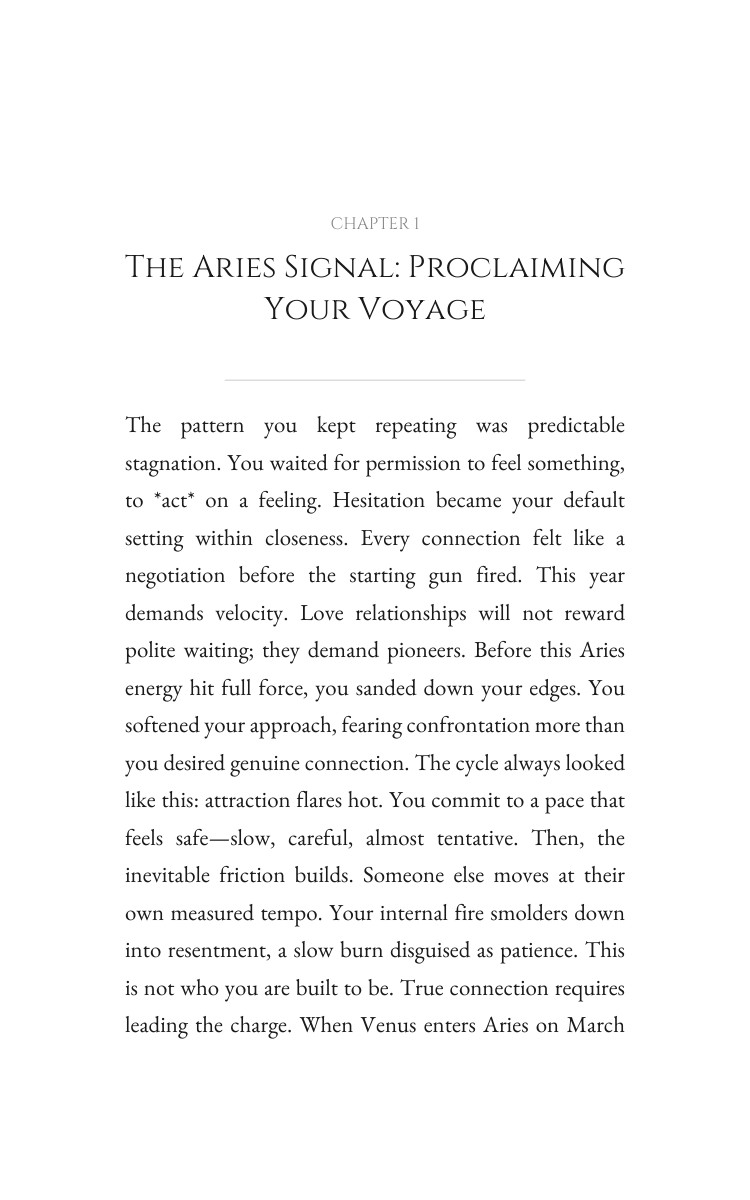 2026 Aries Love Cornerstone: Your World Year Liberated interior preview