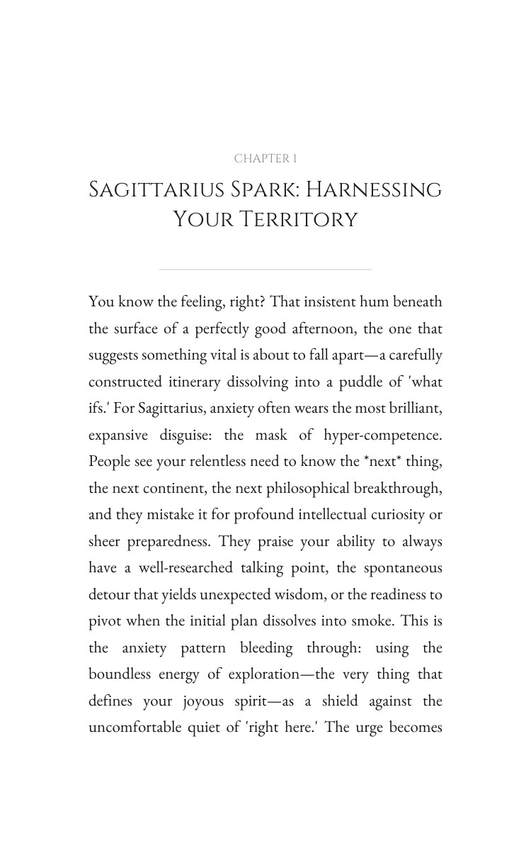 Anxiety Navigator: Sagittarius: Activate Your Existence interior preview