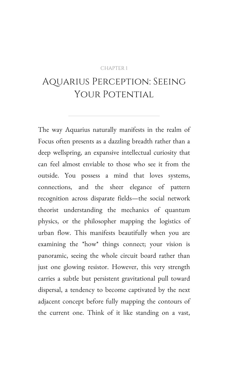Aquarius: Focus Blueprint: Your Self Unleashed interior preview
