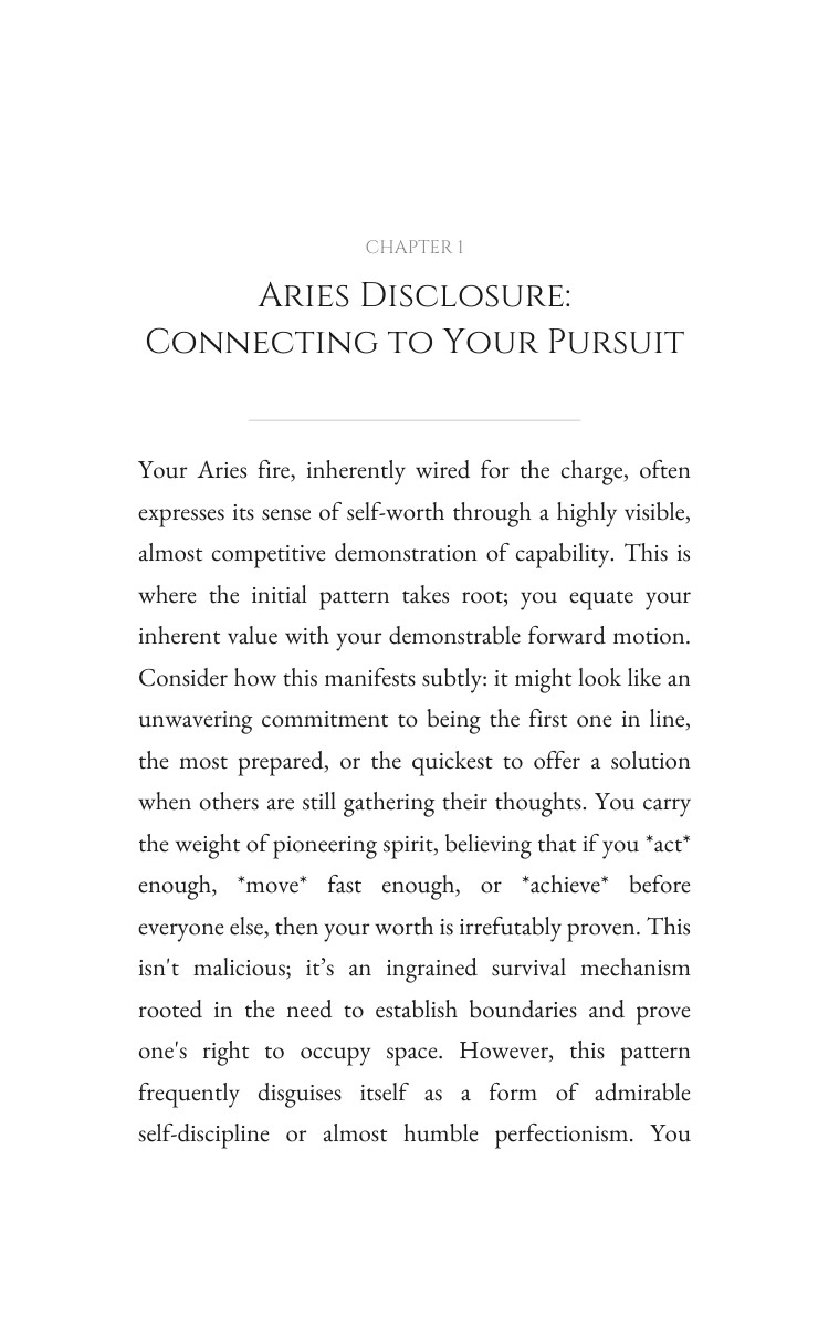 Aries Self Worth Achievement Guide: Deepen Your Way interior preview