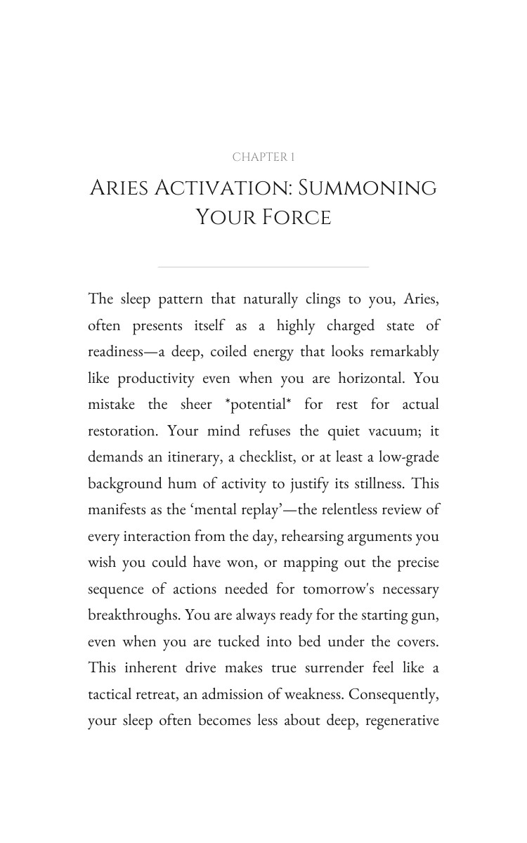 Aries: Sleep Fulfillment: Structure Your Narrative interior preview