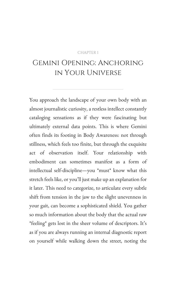 Body Awareness Protocol: Gemini: Your Being Empowered interior preview
