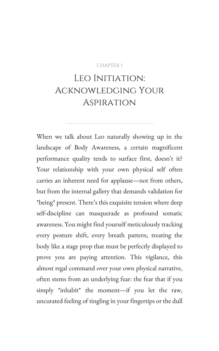 Body Awareness System for Leo: Your Growth Perfected interior preview