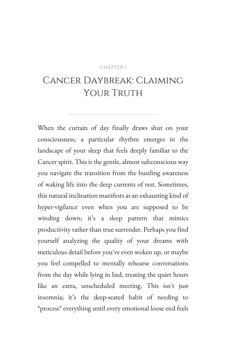 Cancer: Sleep Realization: Intensify Your Flow interior preview
