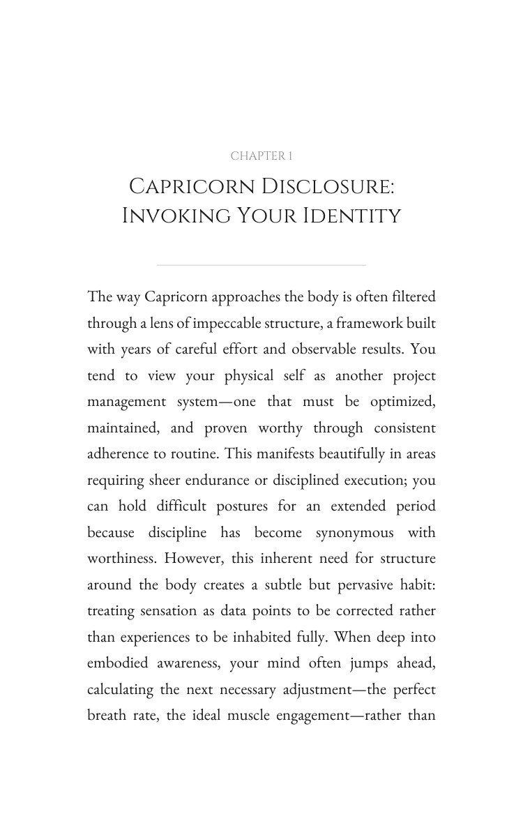 Capricorn Body Awareness Excellence Guide: Calibrate Your Mastery interior preview