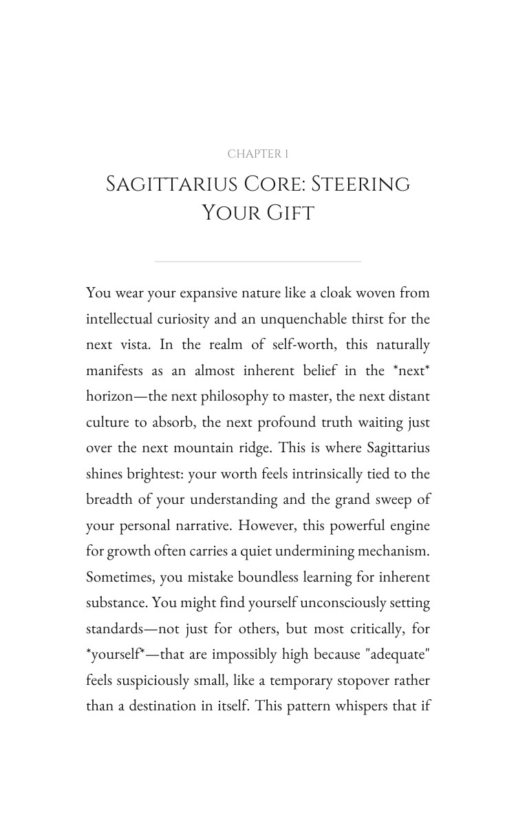 Sagittarius: Self Worth Excellence: Your Fate Forged interior preview
