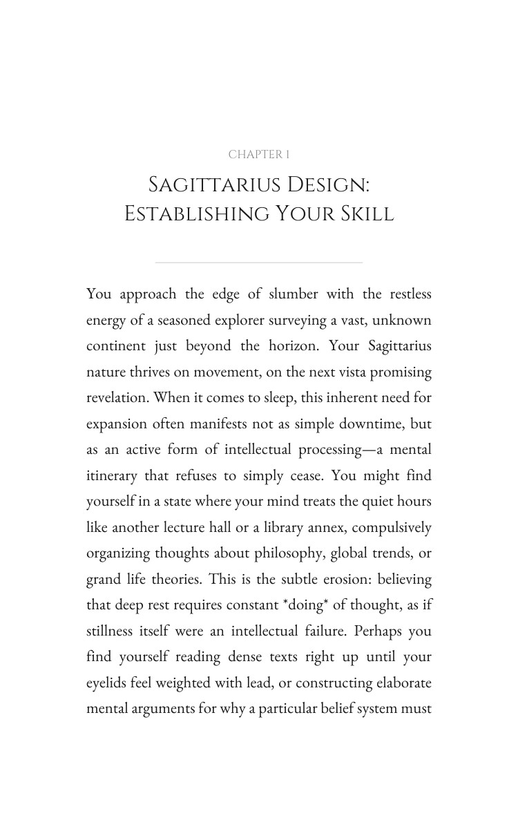 Sagittarius Sleep Atlas: Structure Your Process interior preview