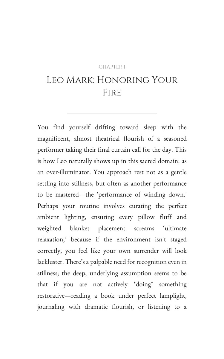 Sleep Manual for Leo: Your Longing Materialized interior preview