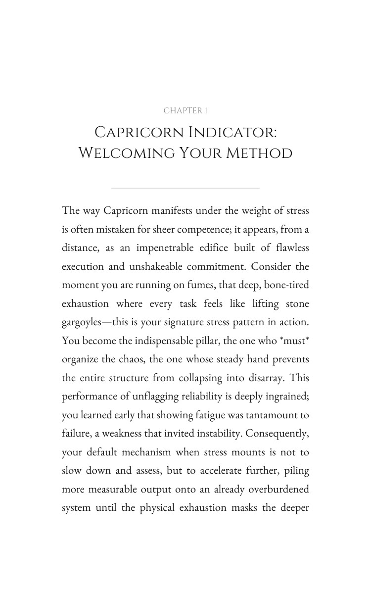 Stress Blueprint for Capricorn: Your Life Magnified interior preview