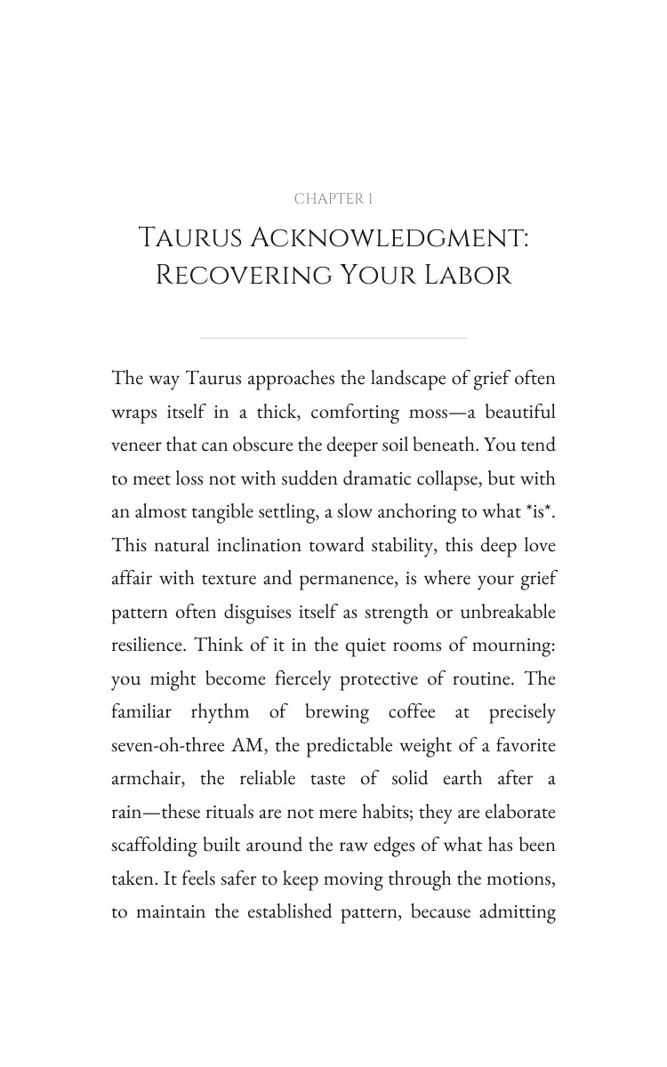 Taurus Grief Foundations: Systematize Your Identity interior preview
