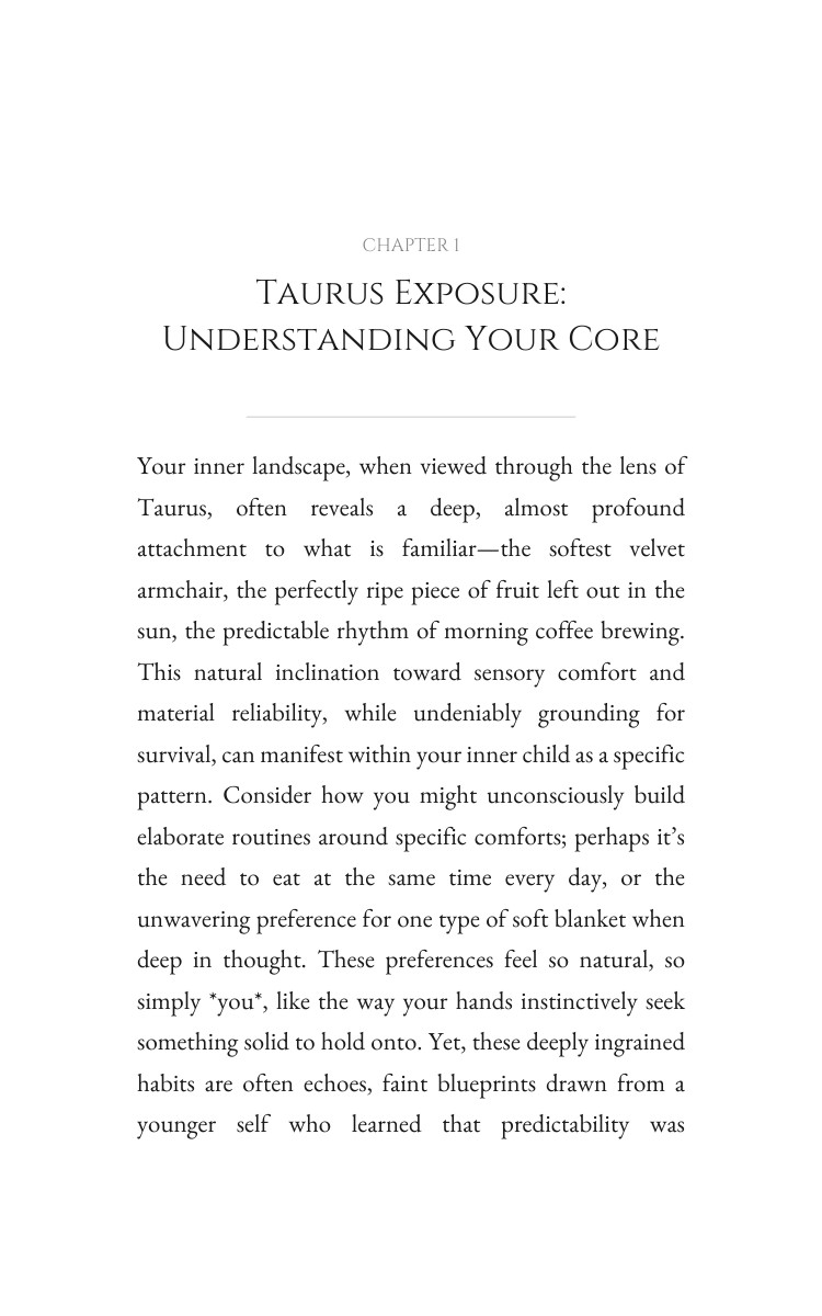 Taurus Inner Child Optimization Guide: Your Adventure Balanced interior preview