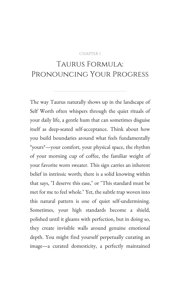 Taurus: Self Worth Clarity: Your Chapter Unleashed interior preview