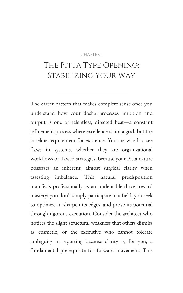 Career Experience: Pitta Type: Channel Your Passage interior preview