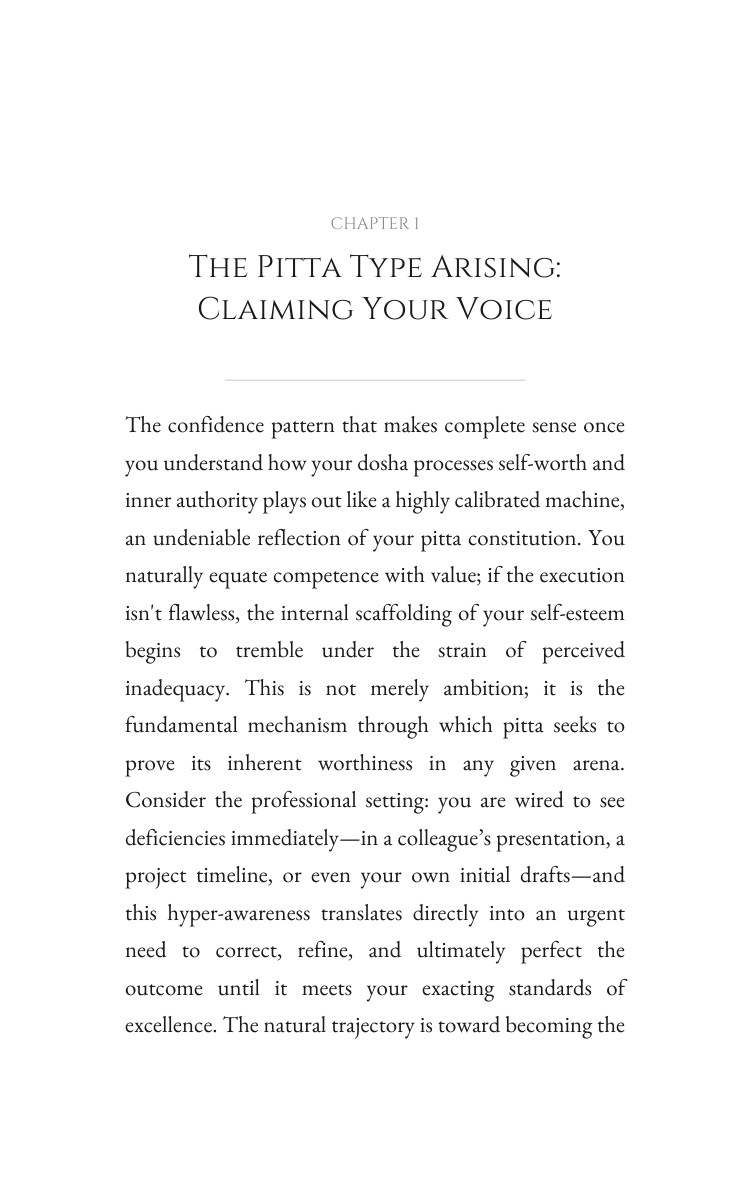 Confidence Blueprint for Pitta Type: Reclaim Your Vision interior preview