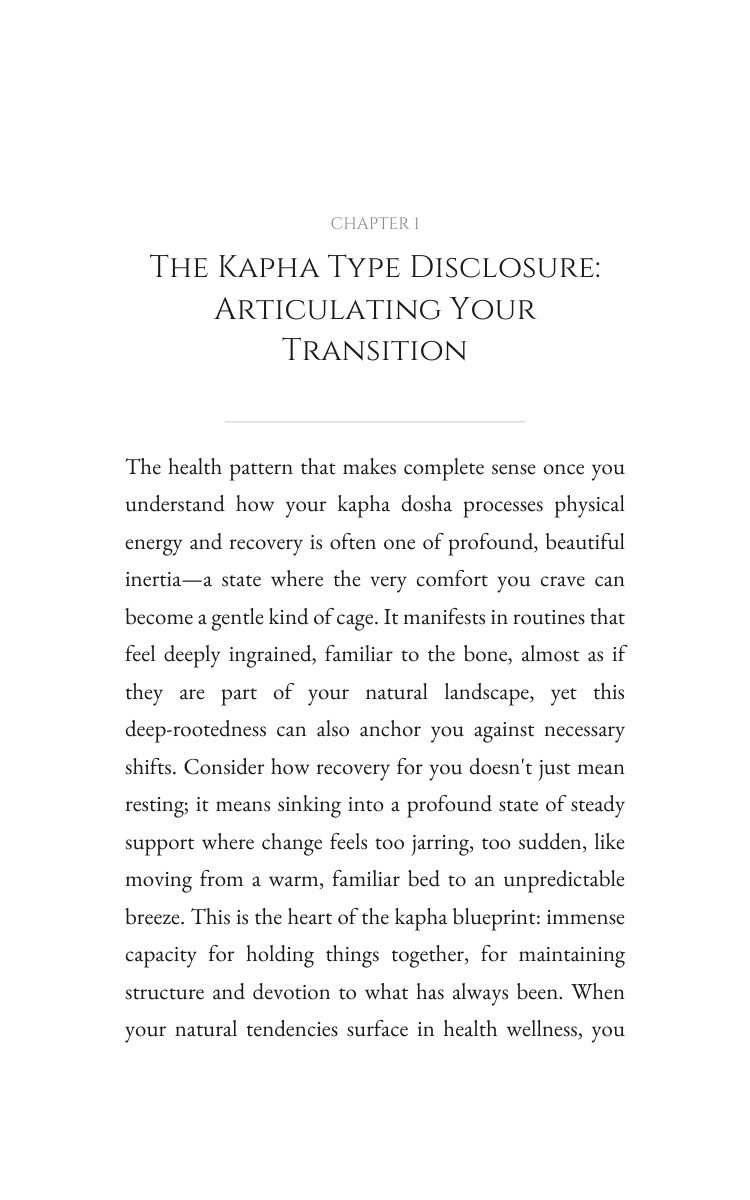 Health Wellness Roadmap: Kapha Type: Your Vitality Perfected interior preview
