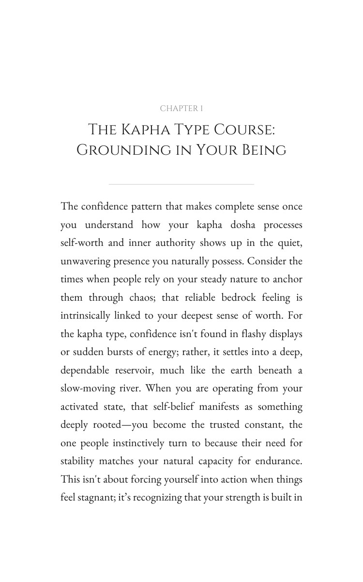 Kapha Type Confidence Wisdom: Your Realm Focused interior preview