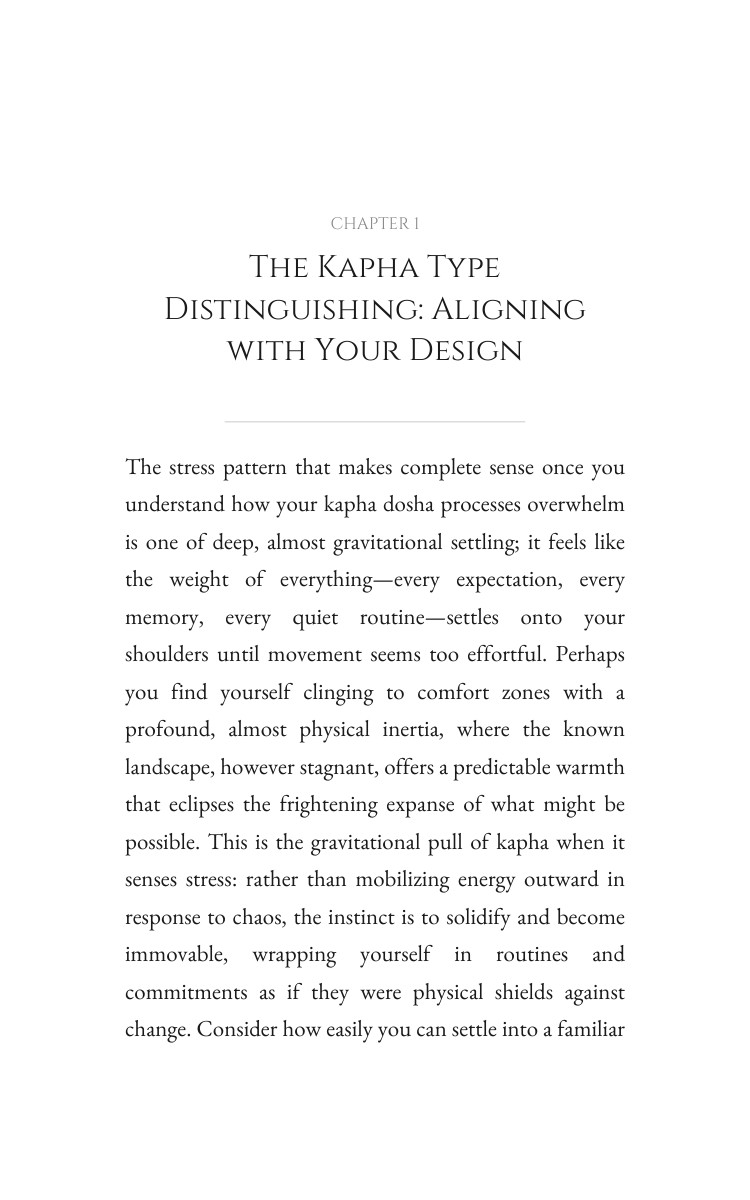 Kapha Type Guide to Mindfulness Stress: Your Space Crystallized interior preview