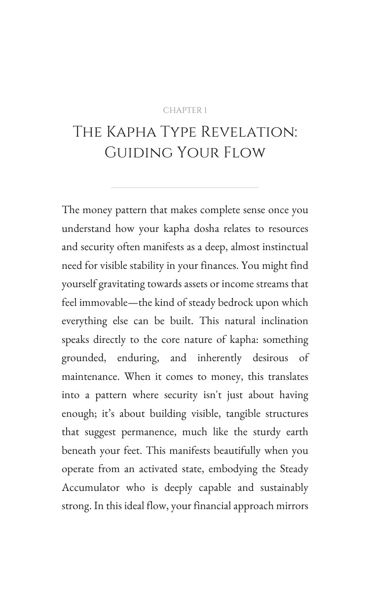 Kapha Type Money Encyclopedia: Your Transformation Realized interior preview