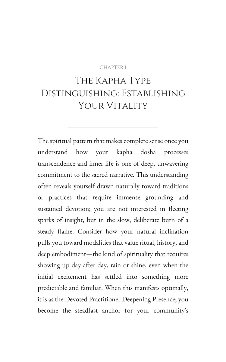 Kapha Type Spirituality Accelerator: Your Self Elevated interior preview