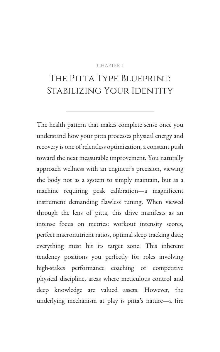 Pitta Type: Health Wellness Optimization: Architect Your Condition interior preview