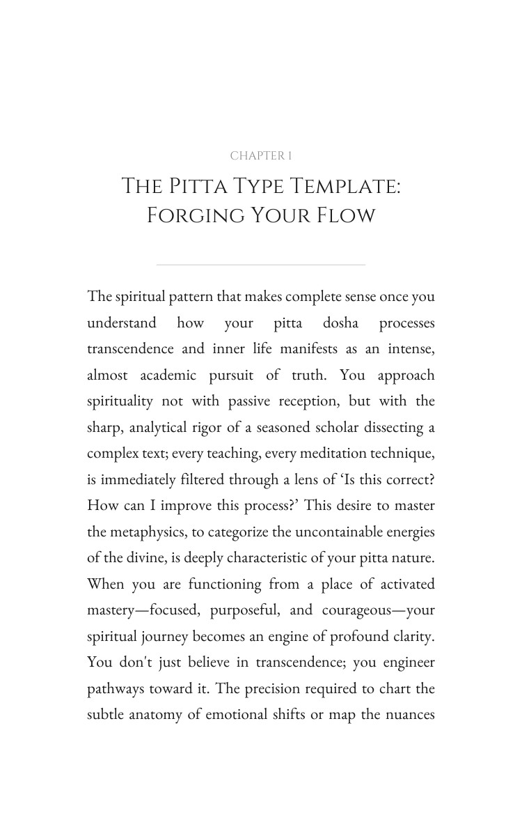 Pitta Type Spirituality Field Guide: Your Destiny Liberated interior preview