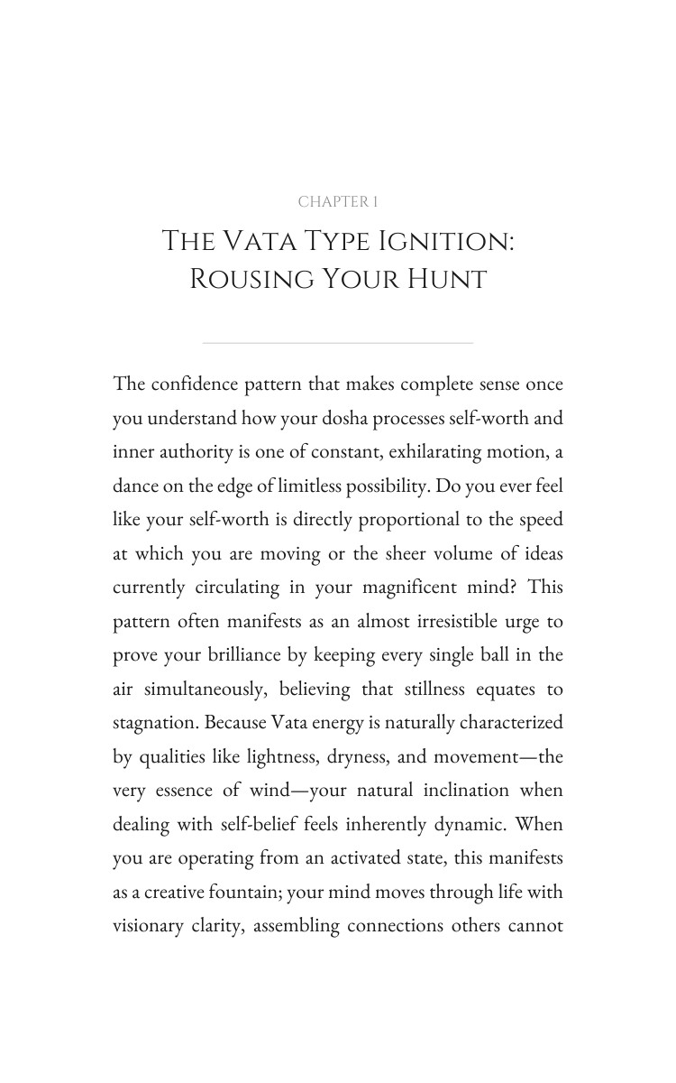 Vata Type Confidence Excellence Guide: Engineer Your Existence interior preview