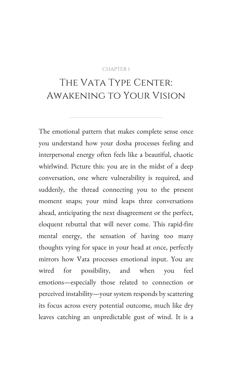Vata Type Emotional Intelligence Playbook: Your Adventure Forged interior preview
