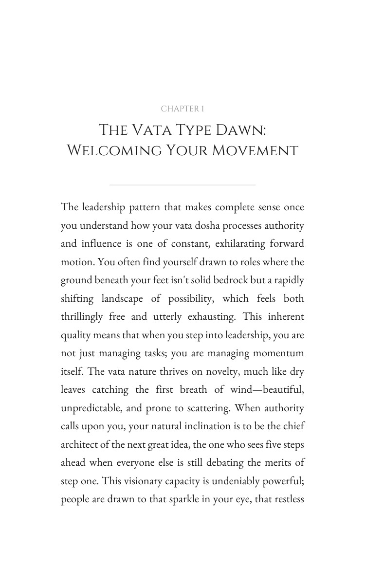 Vata Type Leadership Revolution: Your Destiny Transcended interior preview