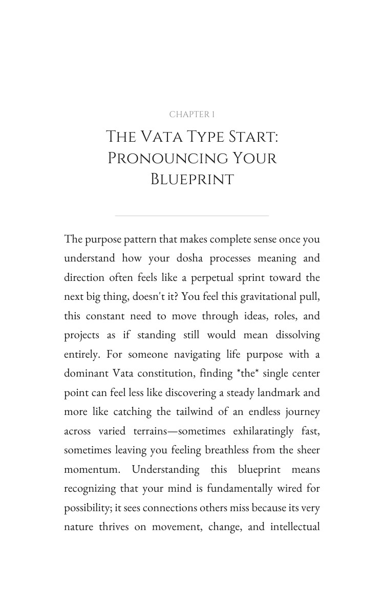 Vata Type: Life Purpose Transformation: Deepen Your Gift interior preview