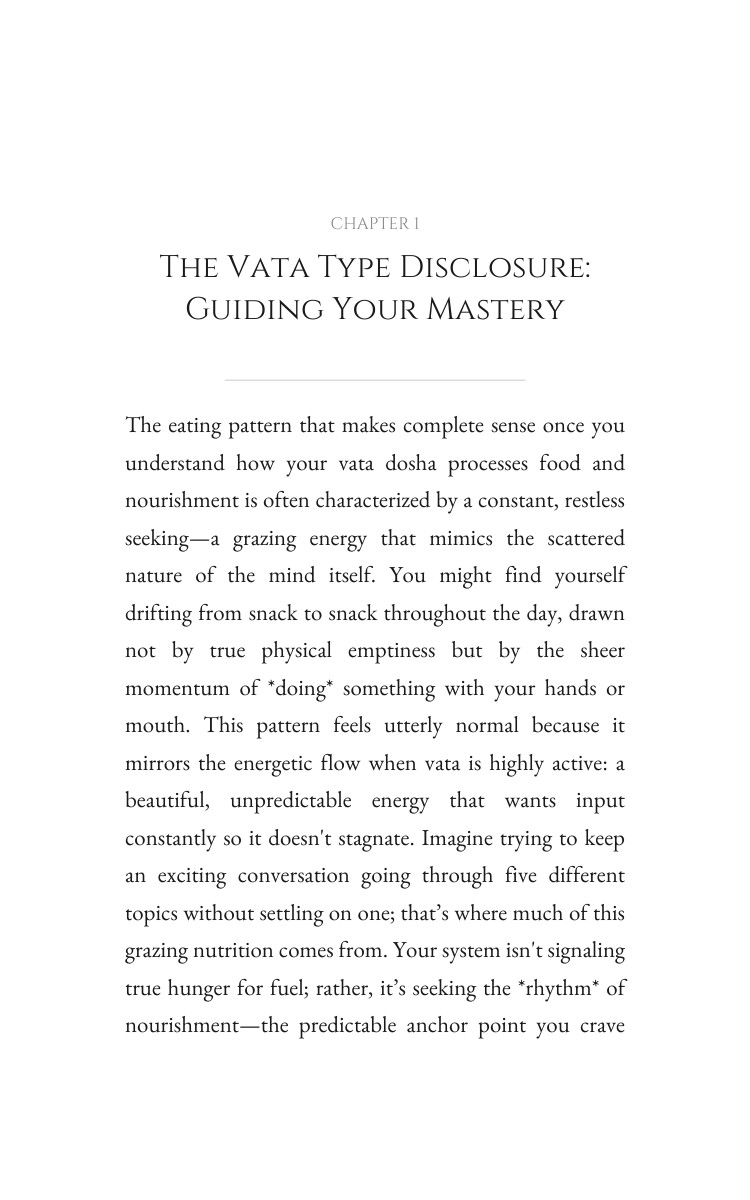 Vata Type Nutrition Eating Atlas: Your Passage Strengthened interior preview