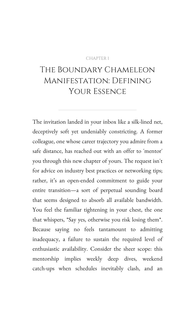 Boundary Chameleon: Mastering Career Transitions: Harness Your Being interior preview