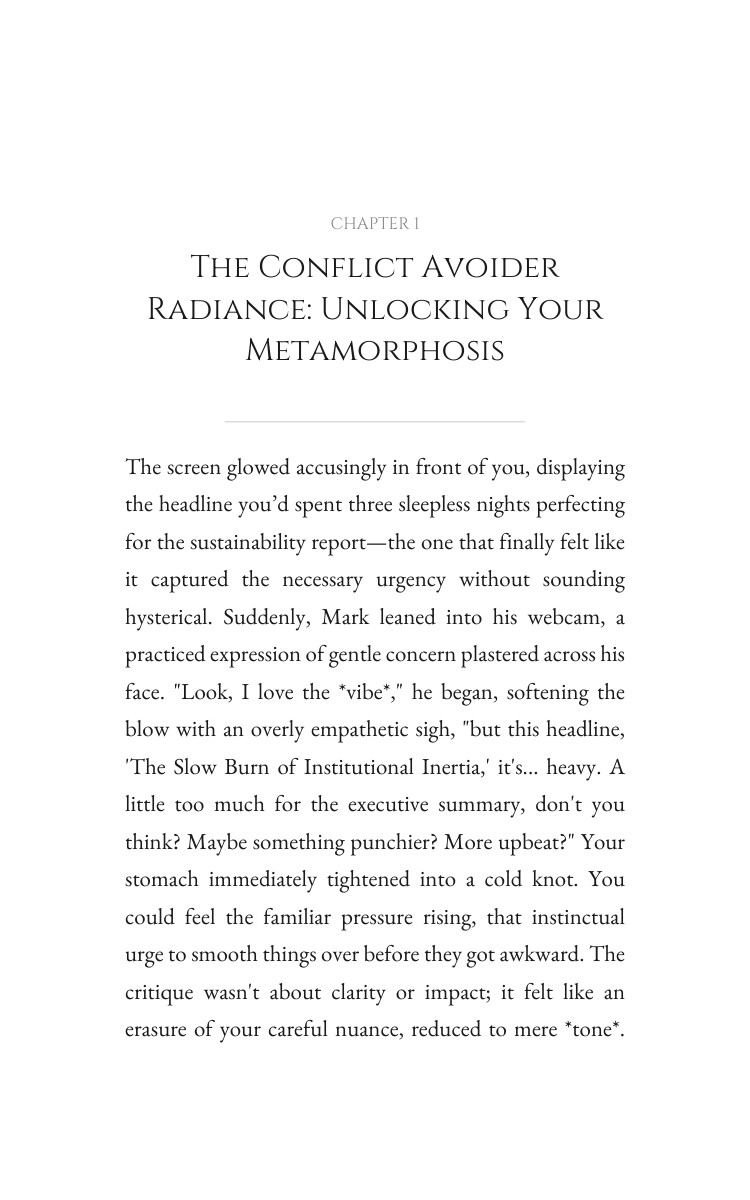 Conflict Avoider Content Creation Workbook: Your Pursuit Sharpened interior preview