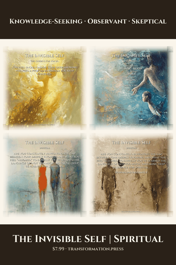 Book cover: You feel unseen inside. Your deep knowing whispers a profound wisdom you keep guarded. That quiet knowing is your guiding star. If not now, ever?