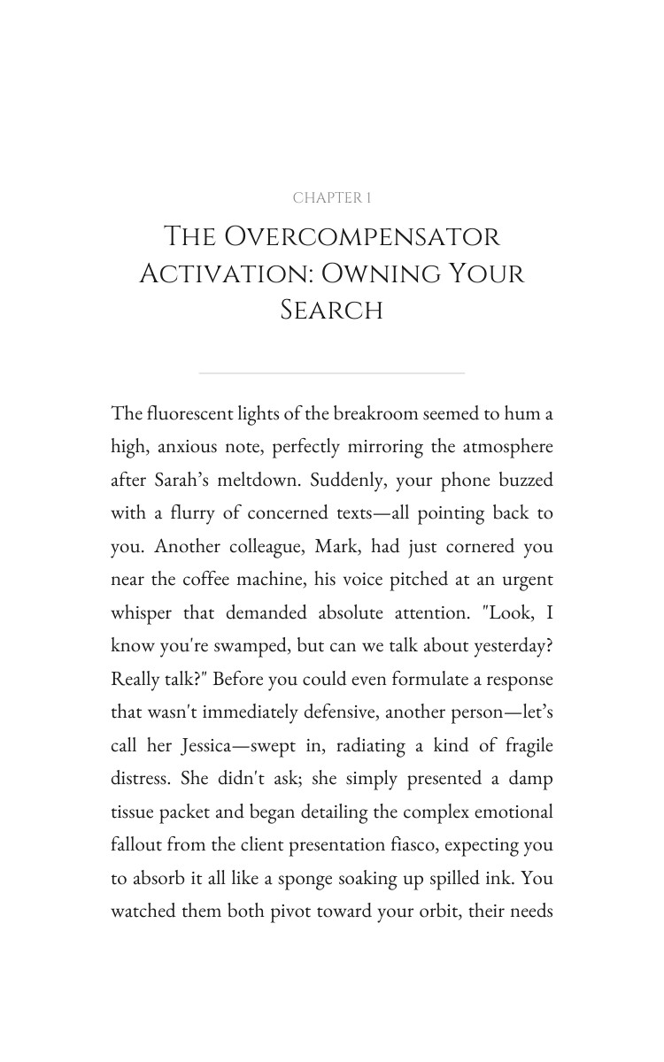 Overcompensator: Emotional Labor Command: Your Reality Manifested interior preview