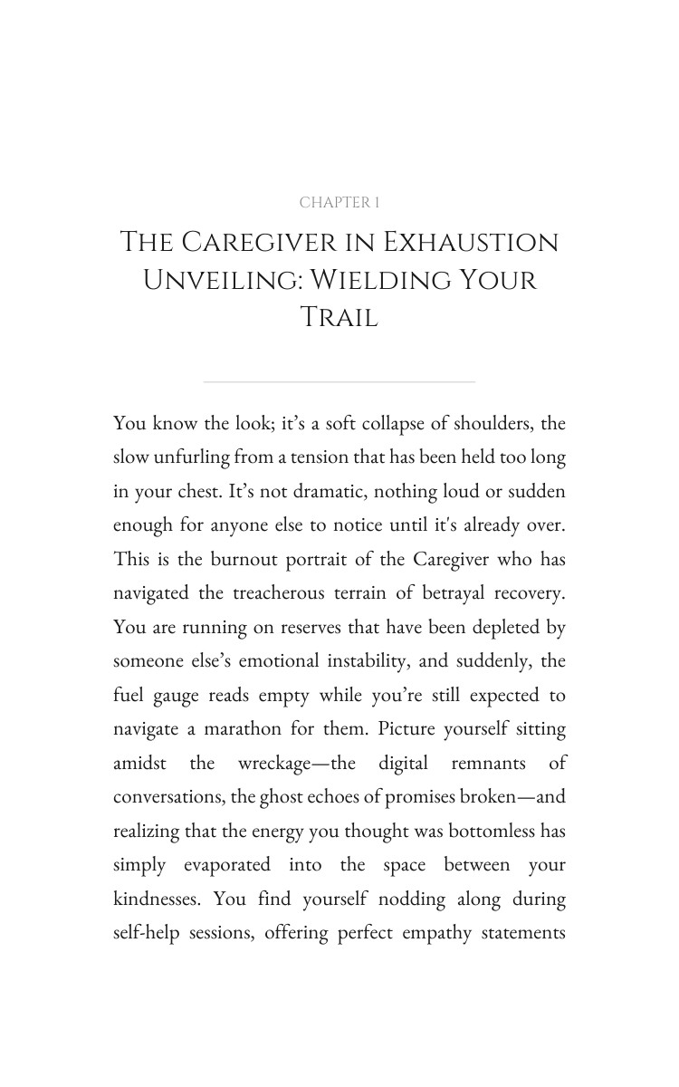 Caregiver in Exhaustion Betrayal Recovery Encyclopedia: Your Labor Magnified interior preview