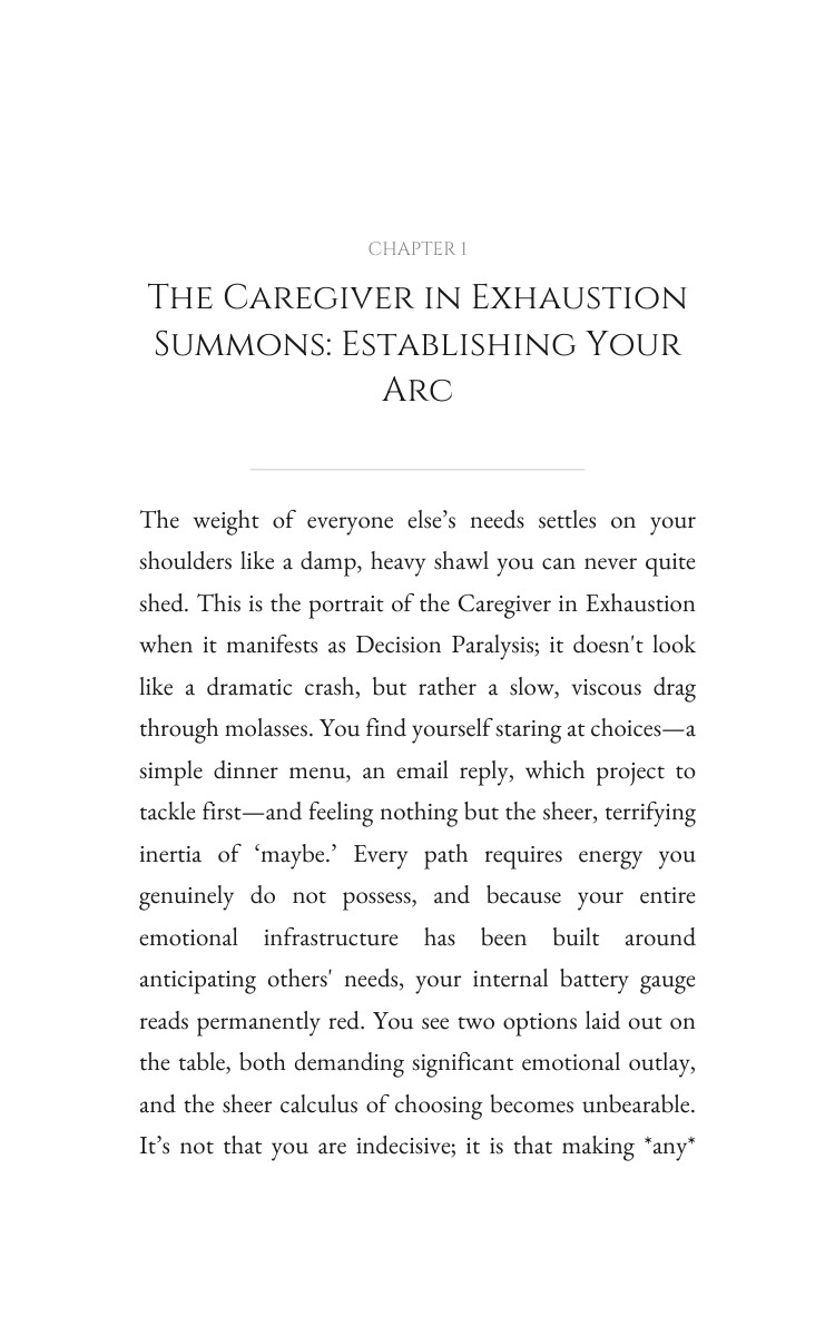 Caregiver in Exhaustion Decision Paralysis Companion: Refine Your Vision interior preview