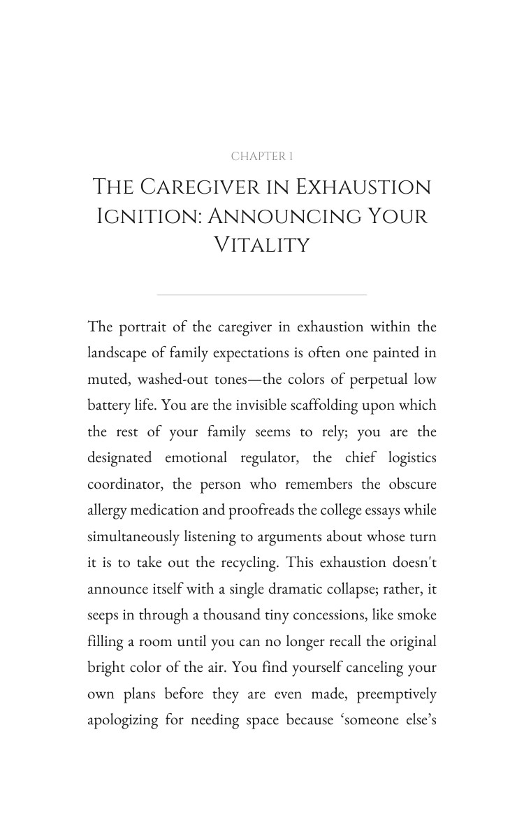 Caregiver in Exhaustion Family Expectations Cornerstone: Elevate Your World interior preview