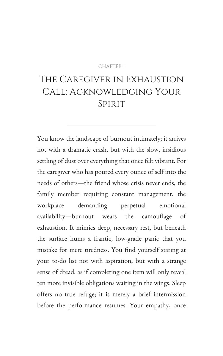 Caregiver in Exhaustion Guilt Shame Release Atlas: Prioritize Your Calling interior preview