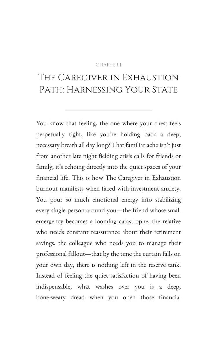 Caregiver in Exhaustion: Investment Anxiety Mastery Path: Master Your Development interior preview