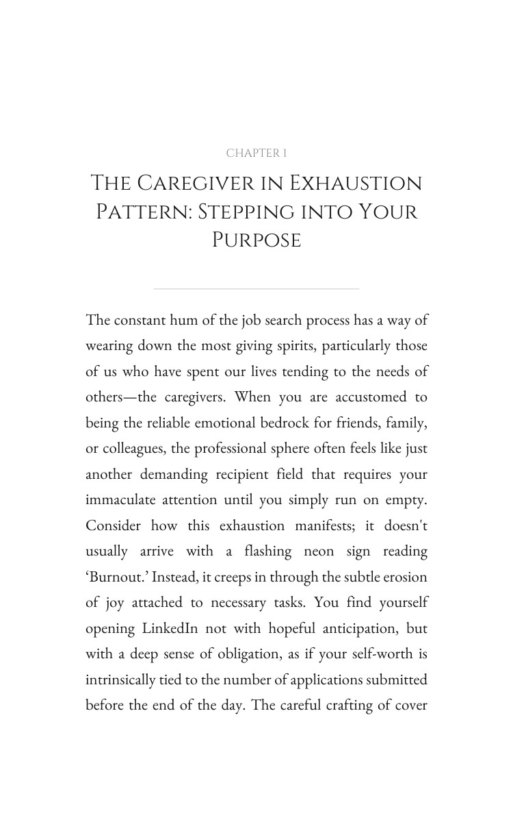 Caregiver in Exhaustion: Job Search Exhaustion Fulfillment: Your Progress Revolution interior preview