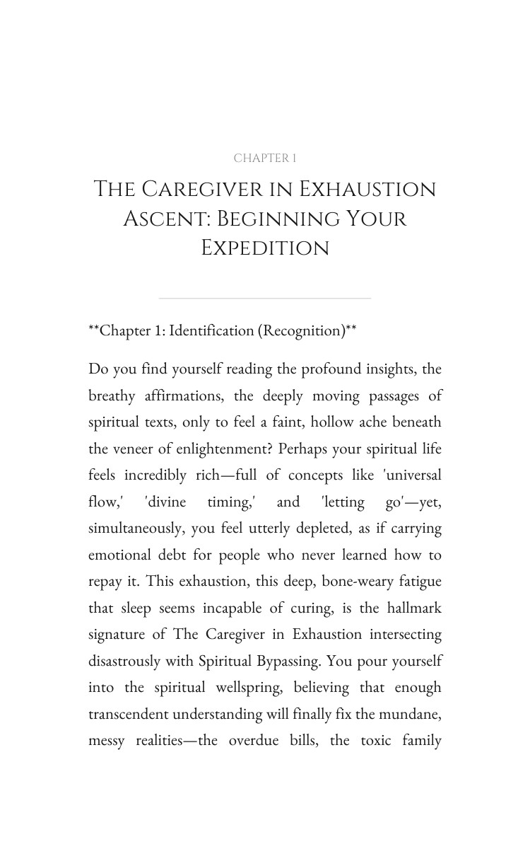Caregiver in Exhaustion: Spiritual Bypassing Command: Reclaim Your Capacity interior preview