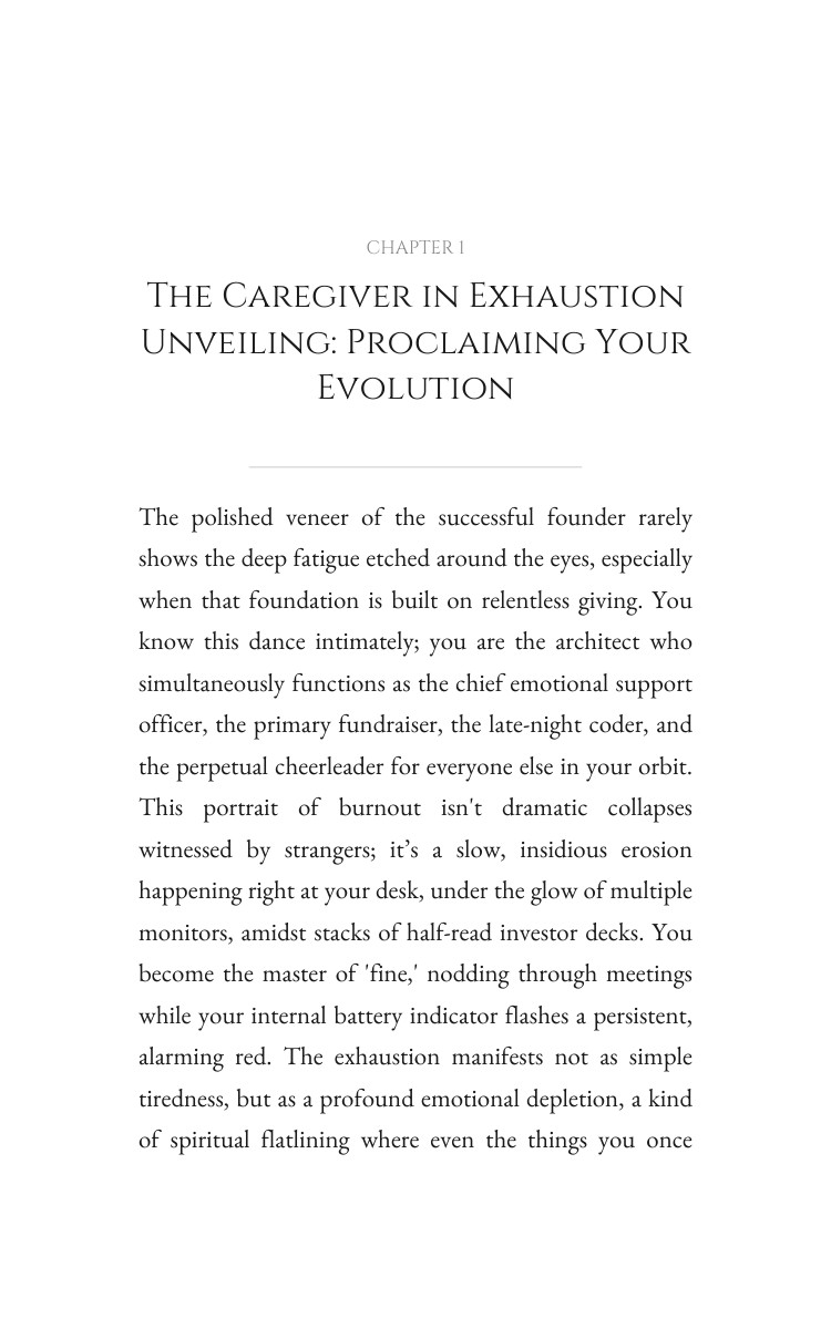 Caregiver in Exhaustion Startup Burnout Companion: Expand Your Chapter interior preview
