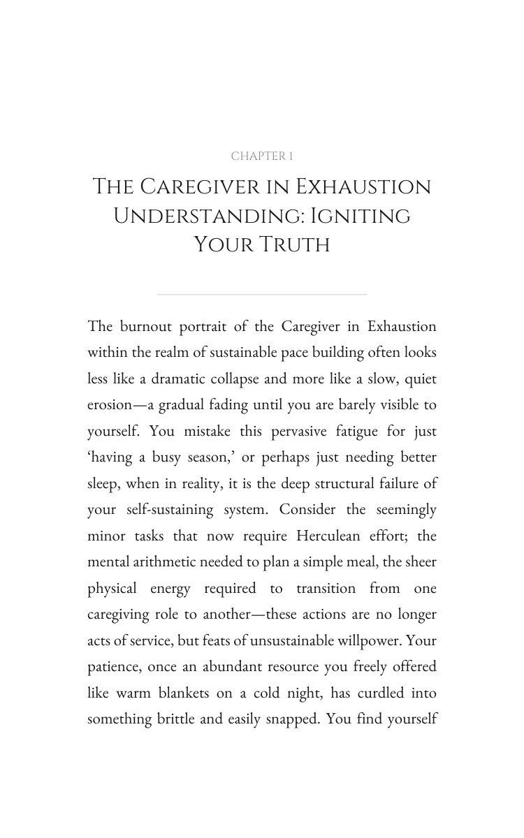 Caregiver in Exhaustion Sustainable Pace Building Protocol: Secure Your Adventure interior preview