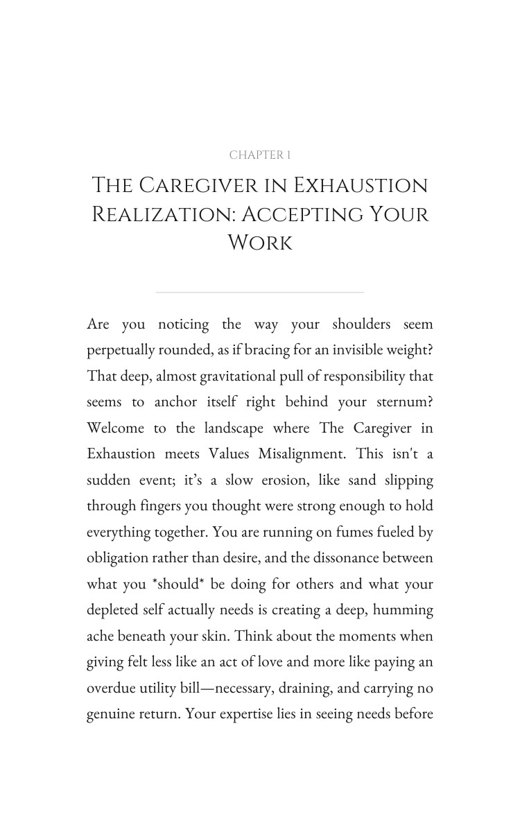 Caregiver in Exhaustion Values Misalignment Accelerator: Your Art Illuminated interior preview