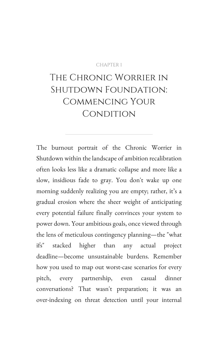 Chronic Worrier in Shutdown: Ambition Recalibration Fulfillment: Your Development Sharpened interior preview