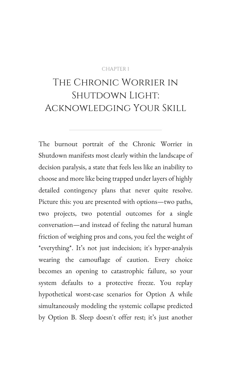 Chronic Worrier in Shutdown Decision Paralysis: Your Success Map: Architect Your Skill interior preview