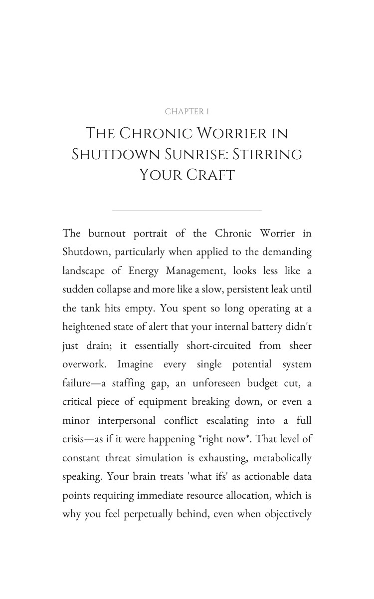 Chronic Worrier in Shutdown Energy Management Foundations: Ignite Your Approach interior preview