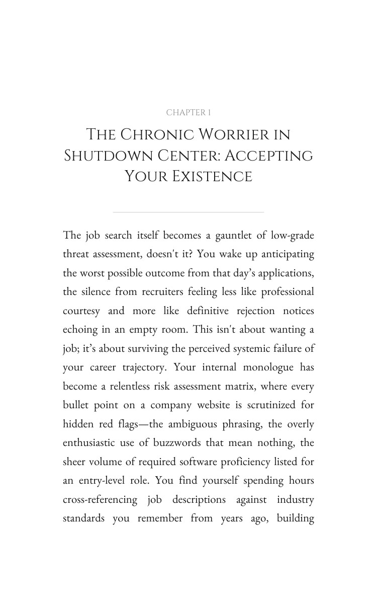 Chronic Worrier in Shutdown Job Search Exhaustion Primer: Your Mastery Sharpened interior preview