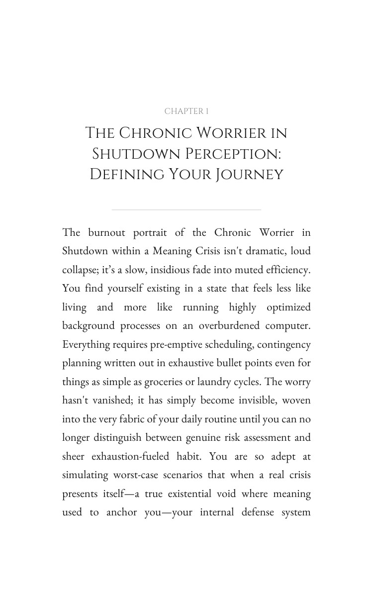 Chronic Worrier in Shutdown: Meaning Crisis Amplification: Master Your Change interior preview