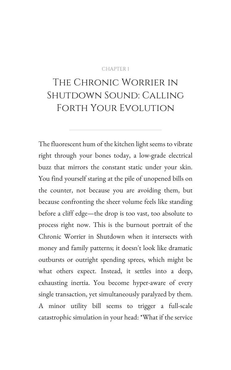 Chronic Worrier in Shutdown Money Family Patterns Breakthrough: Your Plan Path interior preview